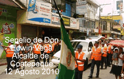 Sepelio de Don Edwin Vega Alcalde de Coatepeque 12 Agosto 2010